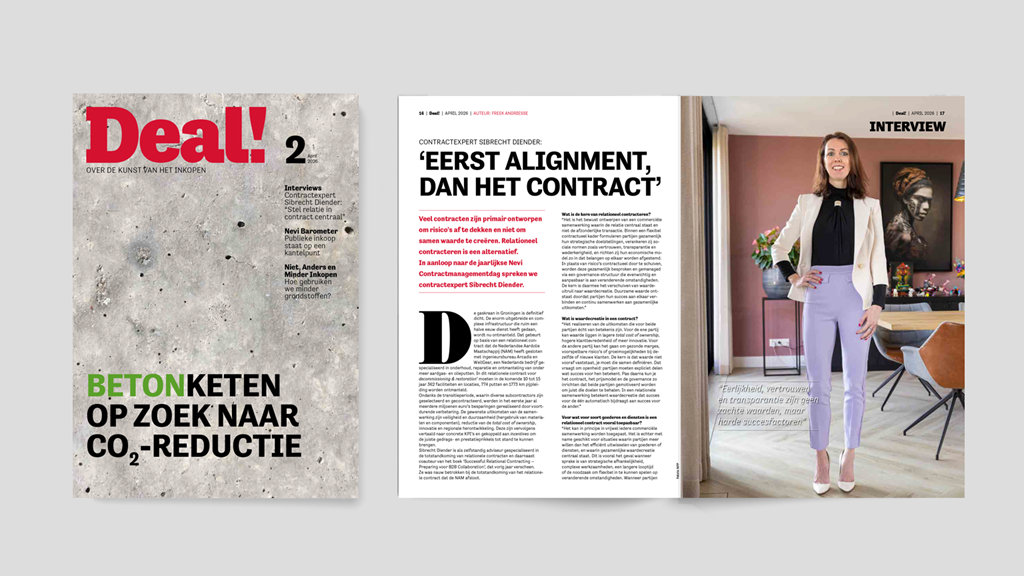 Eerst alignment, dan het contract