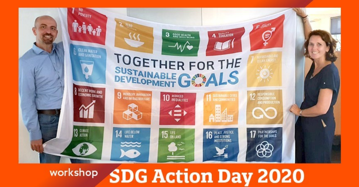 Nevi collega's Erik van Assen en Karin van IJsselmuide vertellen tijdens SDG Action Day 2020 over de stand van zaken in Nederland